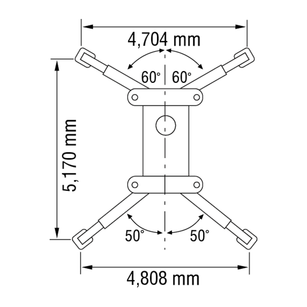 カニクレーン　アウトリガ最大張出幅（MC-305C-2）