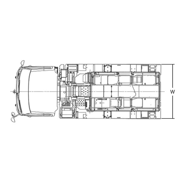 軌陸高所作業車　寸法図