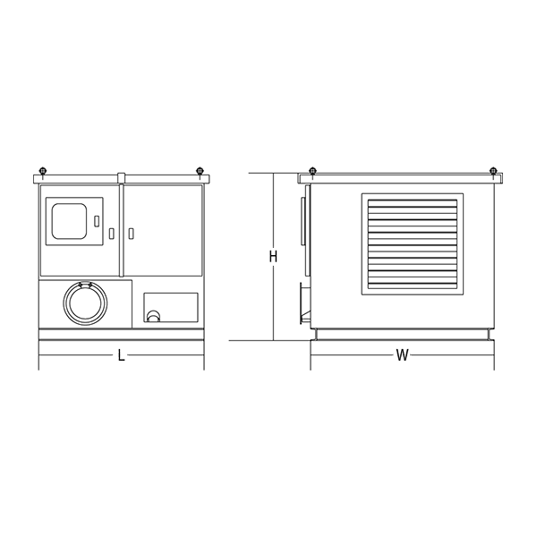 ターボブロワ 寸法図