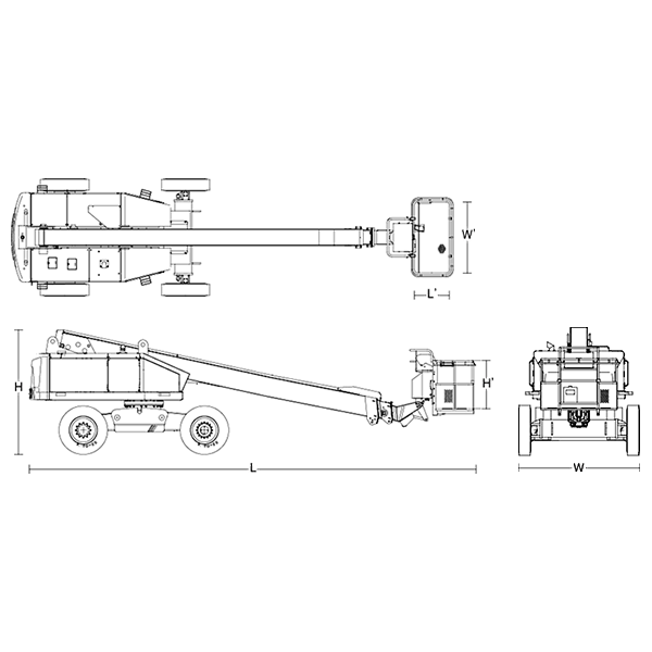 自走式ブーム型ホイール　寸法図